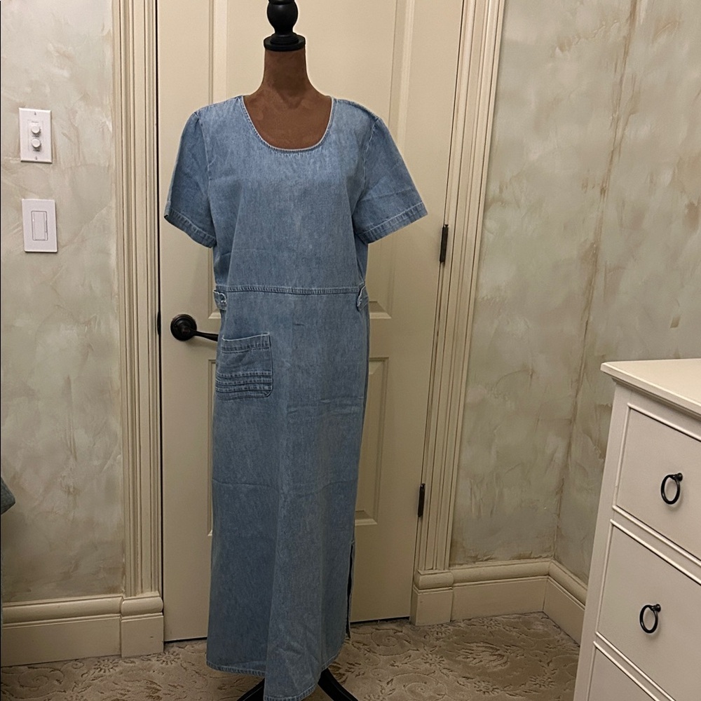 Studio Ease Casual Blue Denim Dress